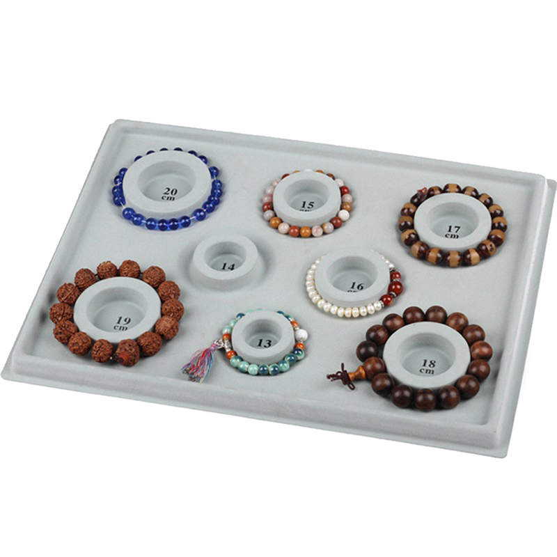 Jewelry Making Education - Gray Flocked Bead Board Bracelet Beading