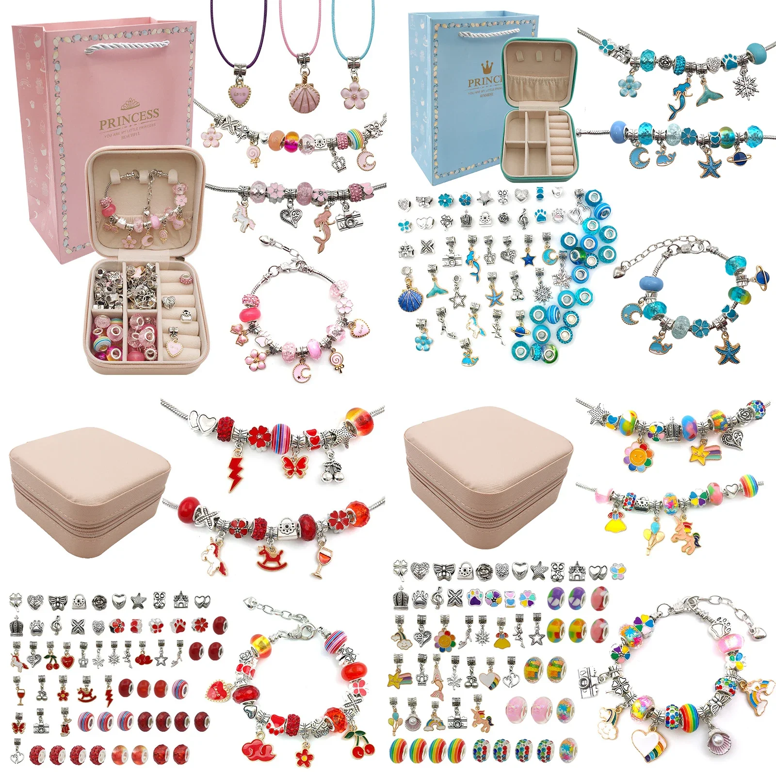 Jewelry Making Kits For Kids - Charm Bracelet Making Kit for Girls,Gift