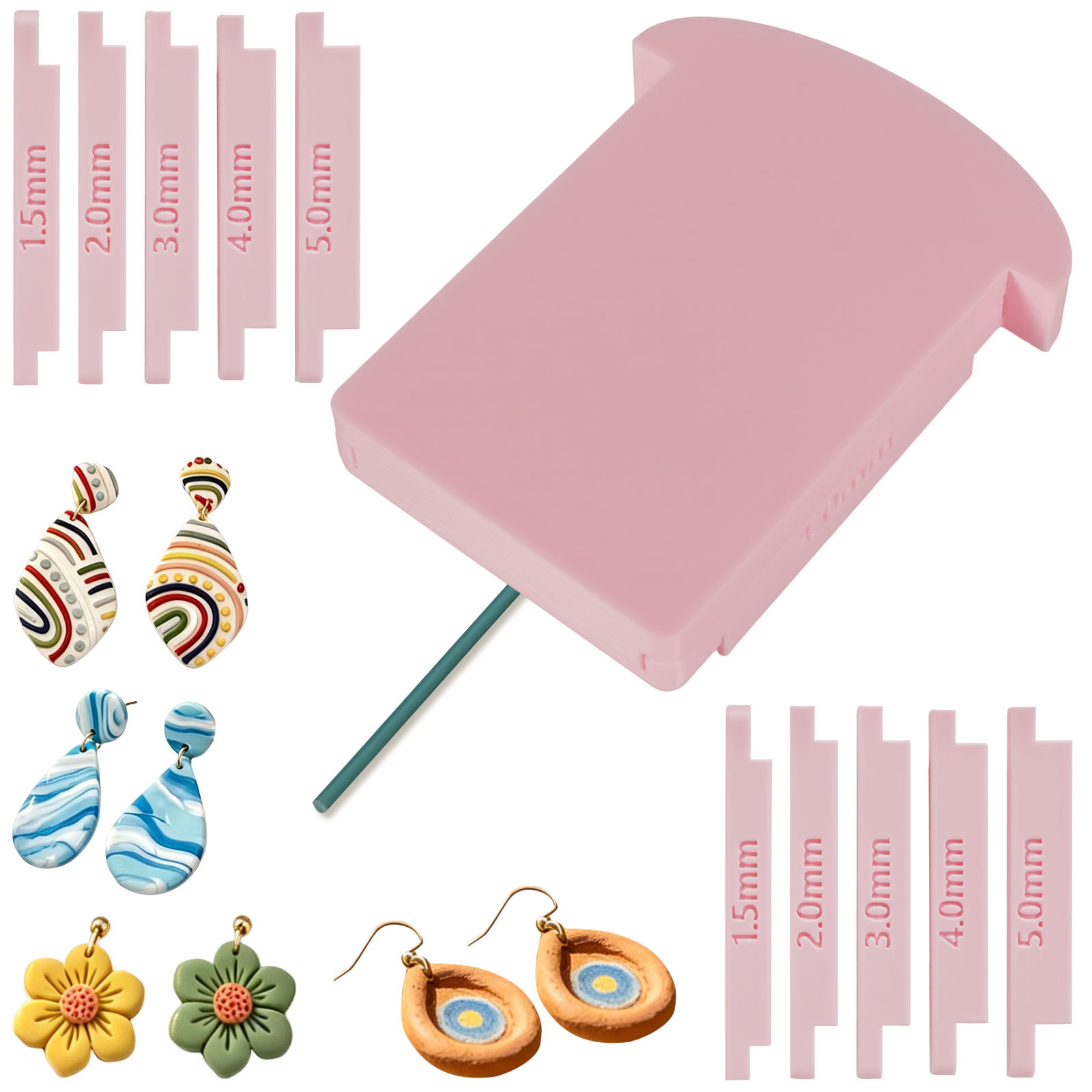 Jewelry Making Guide - Clay Rolling Strip Shape Maker 1/1.5/2/3/4/5mm