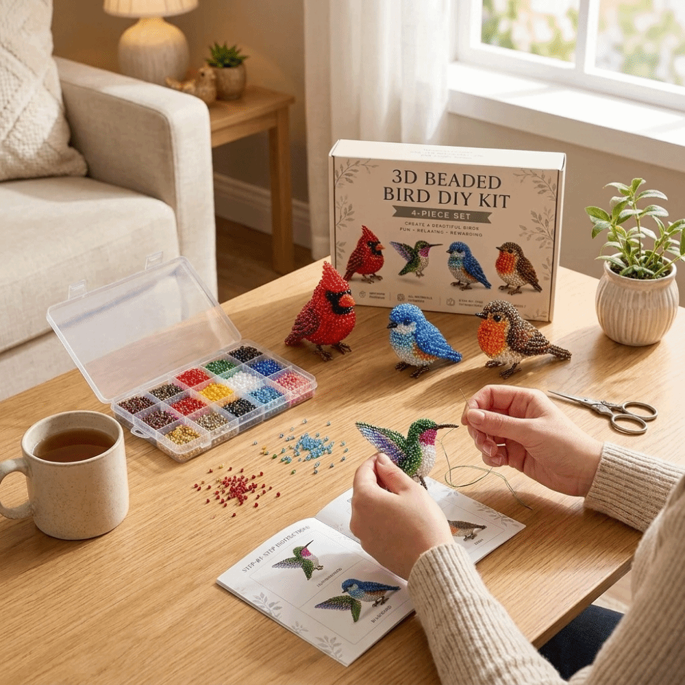 Jewelry Making Education - Handmade DIY Animal Bead Embroidery Kit