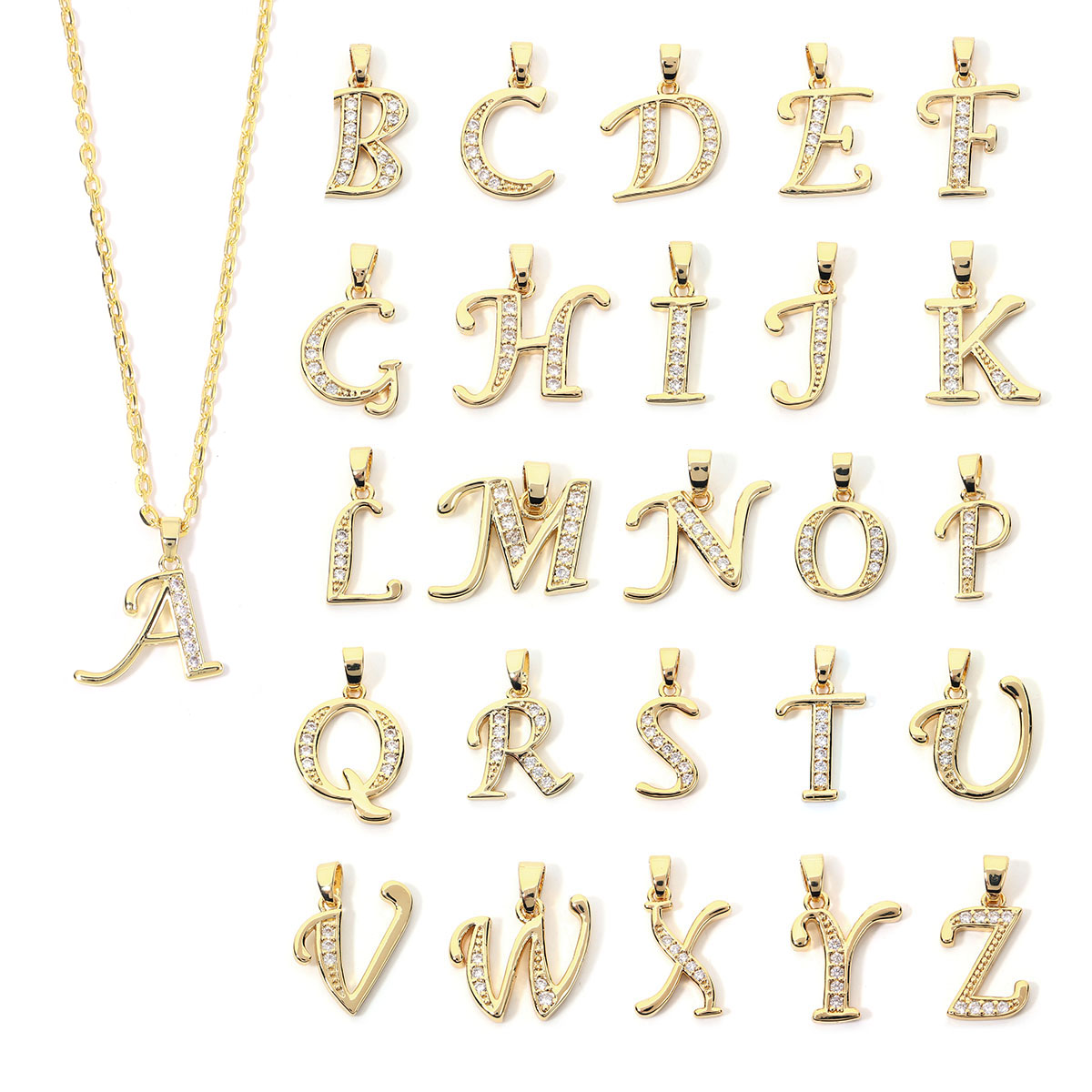 Making Custom Jewelry - 1pc Metal A-Z Alphabet Letter Pendant