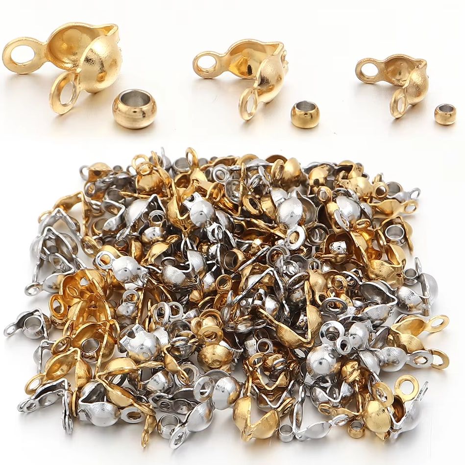 Jewelry Making Pieces - 40-200pcs Stainless Steel Connector Clasp Crimp