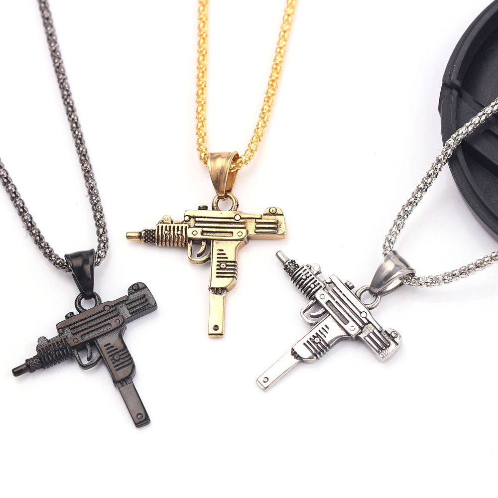 Punk Uzi Pistol Machine Gun Ne - Jewelry Making Equipment recension och pris