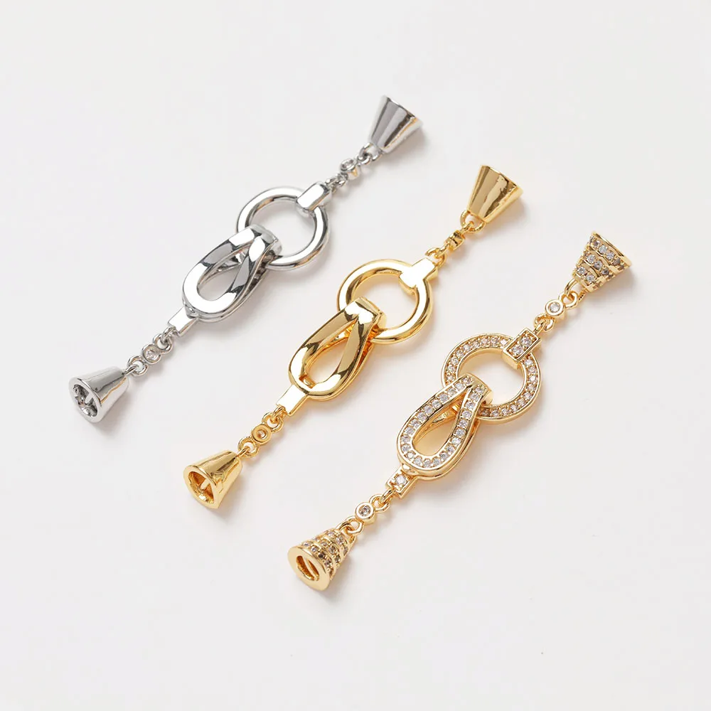 1PCS Cz Pave Necklace Connecto - Jewelry Making Hand Tools recension och pris