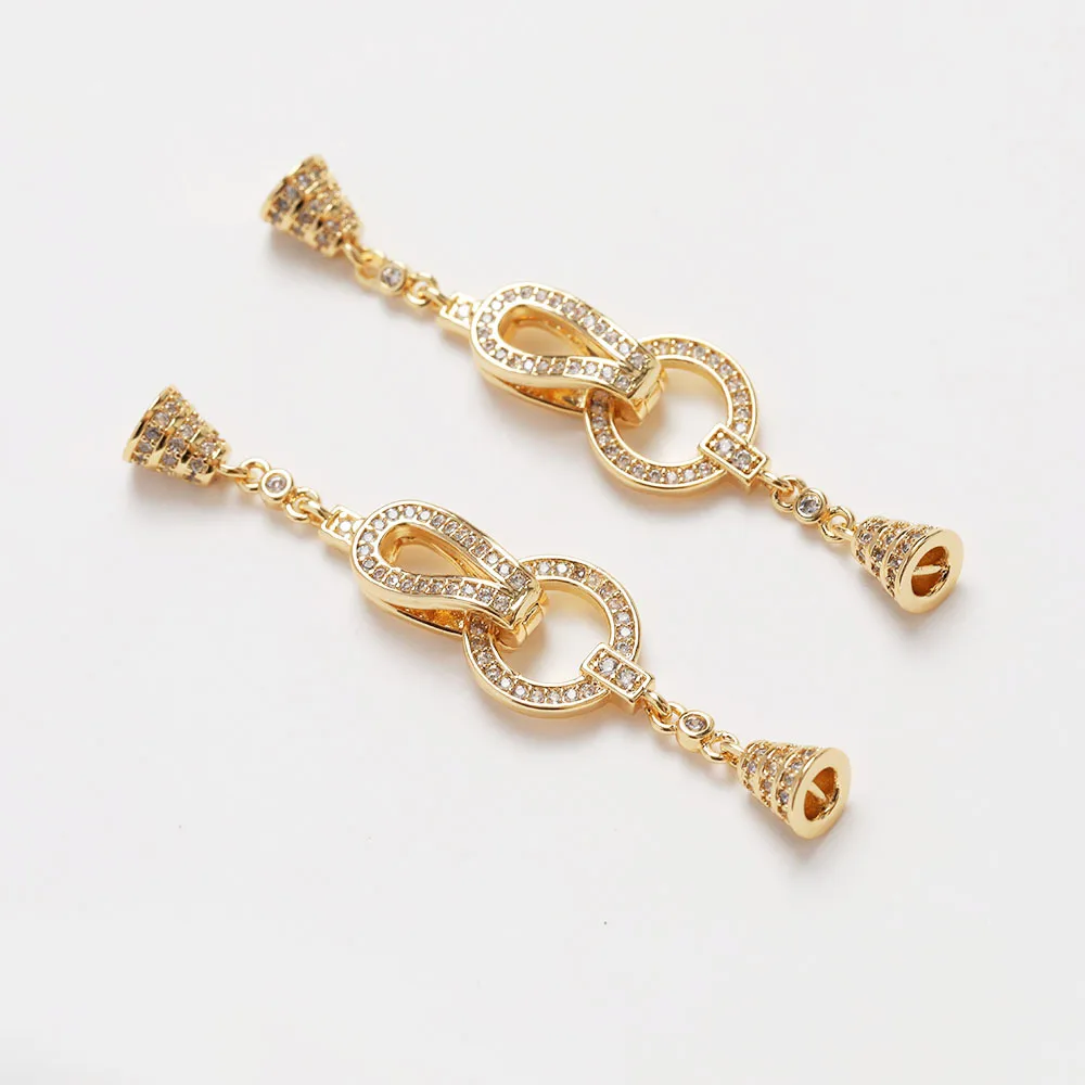 1PCS Cz Pave Necklace Connecto - Jewelry Making Hand Tools recension och pris