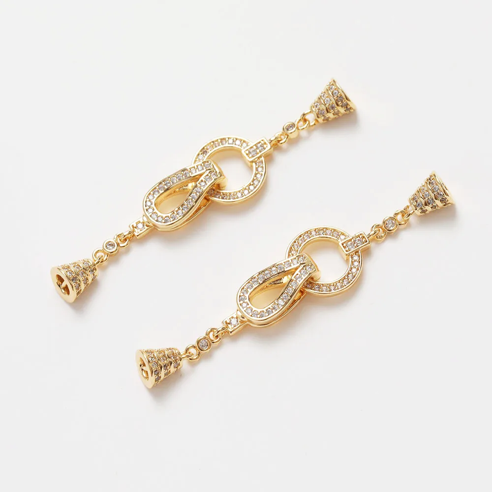 1PCS Cz Pave Necklace Connecto - Jewelry Making Hand Tools recension och pris