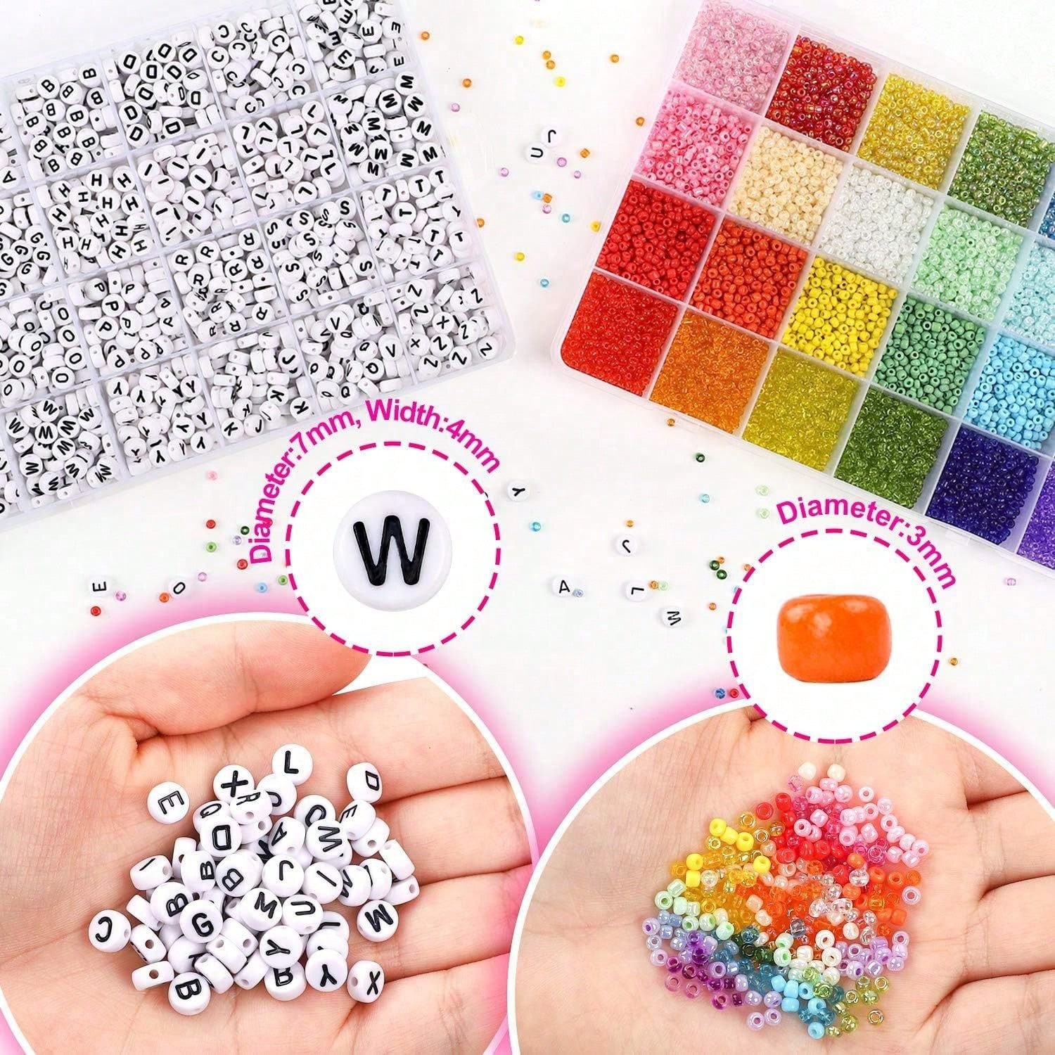 5760pcs 24 Grid Box 3mm Seed B - Jewelry Making Kits For Kids recension och pris