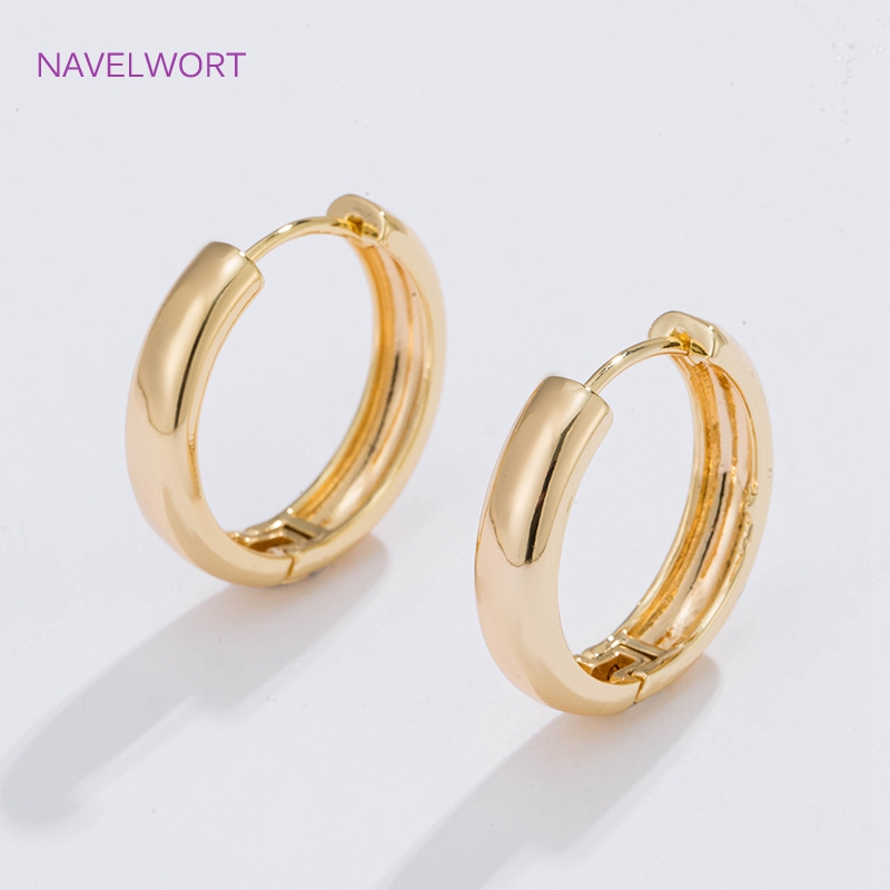 6 Sizes Gold Plated Circle Hoo - Jewelry Making Pieces recension och pris