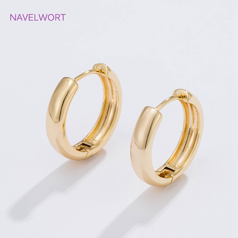 6 Sizes Gold Plated Circle Hoo - Jewelry Making Pieces recension och pris