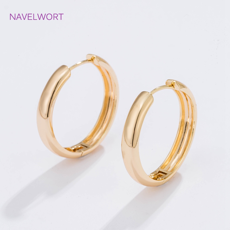 6 Sizes Gold Plated Circle Hoo - Jewelry Making Pieces recension och pris