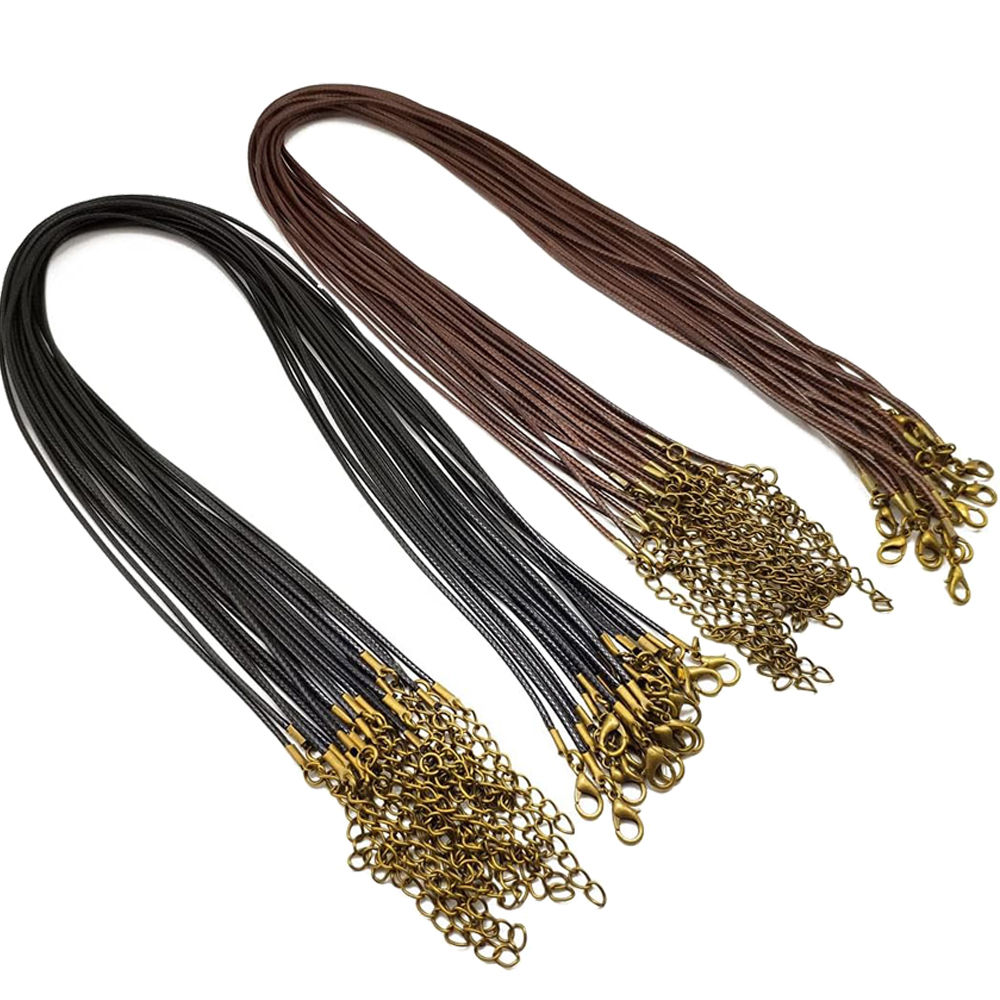 20pcs 45cm Brown Waxed Necklac - Jewelry Making Wax recension och pris