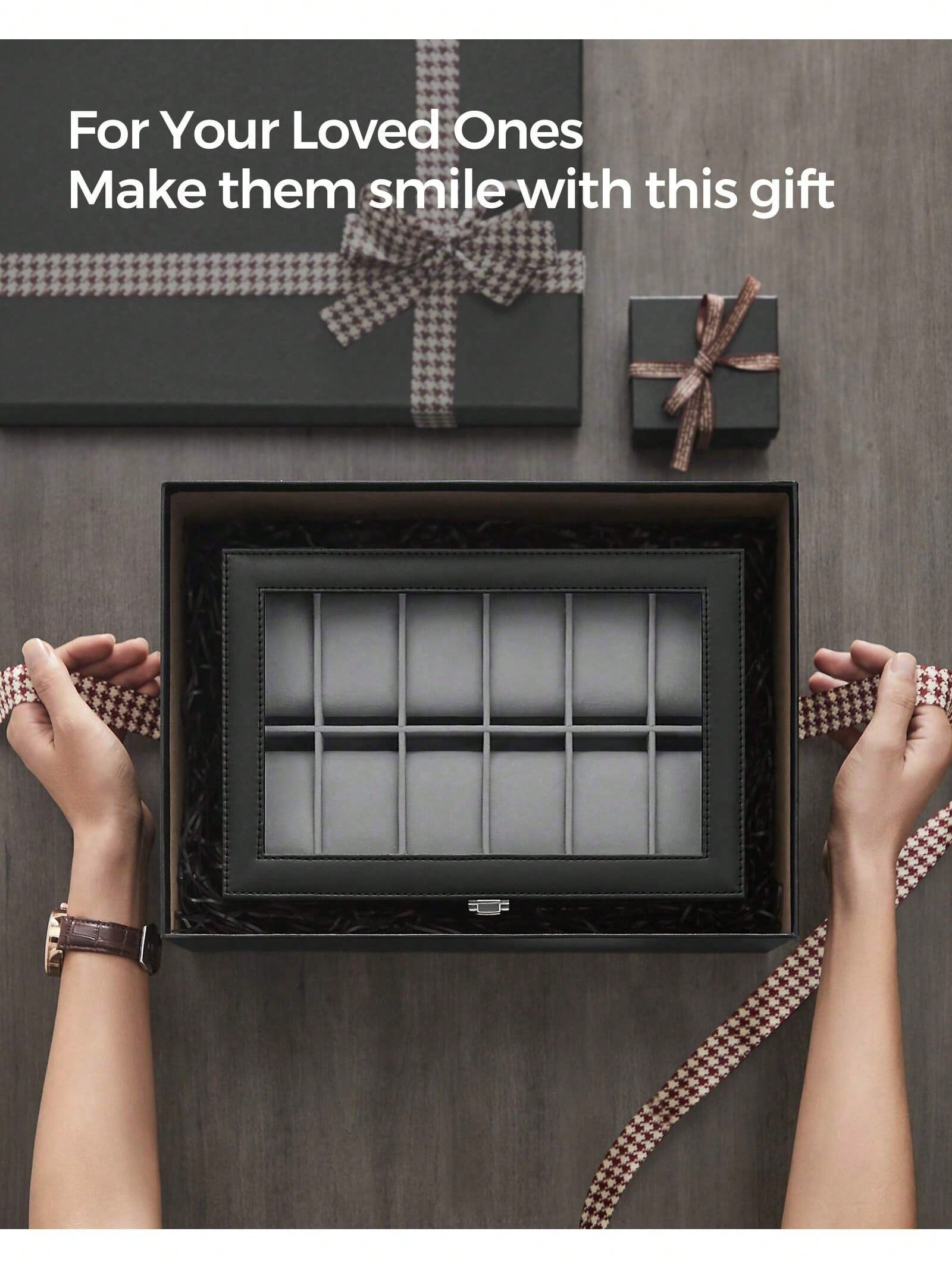 12-Slot Lockable Watch Box wit - Jewelry Making Box recension och pris