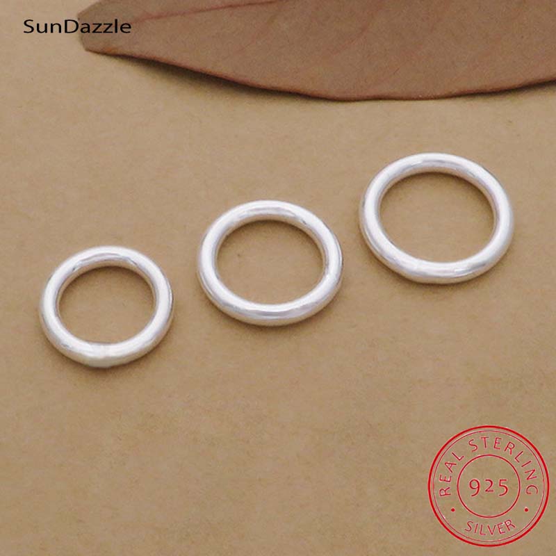 10pcs Genuine Real Pure Solid  - Jewelry Making Closed Jump Rings recension och pris