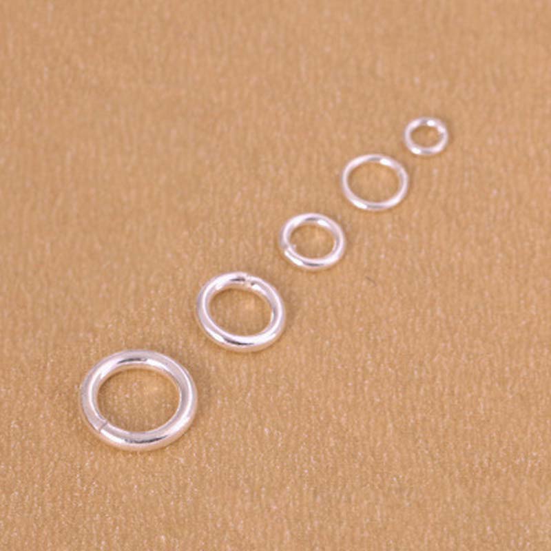 10pcs Genuine Real Pure Solid  - Jewelry Making Closed Jump Rings recension och pris
