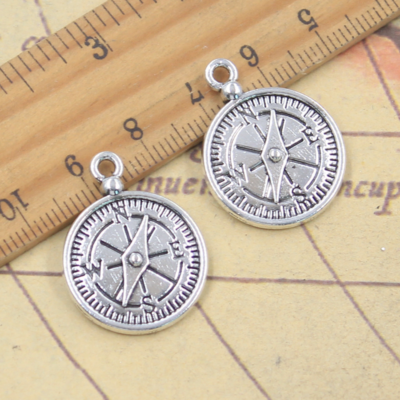 10pcs Charms Compass Guide 27x - Jewelry Making Guide recension och pris