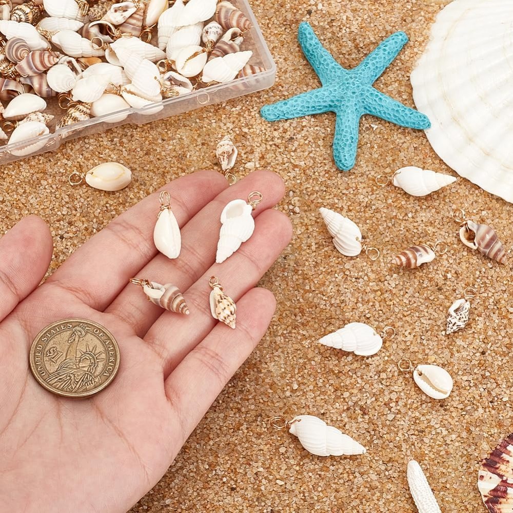 100pcs 4 Styles Natural Shell  - Jewelry Making Set recension och pris