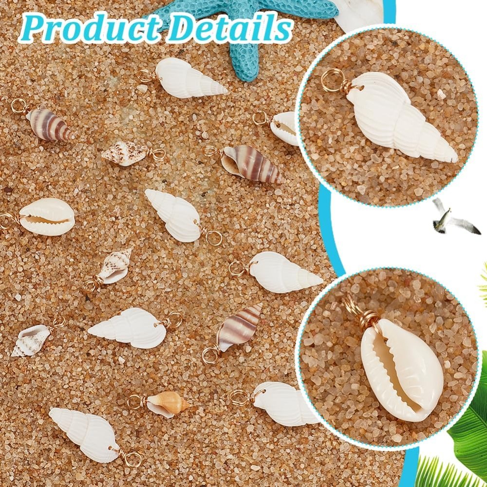 100pcs 4 Styles Natural Shell  - Jewelry Making Set recension och pris