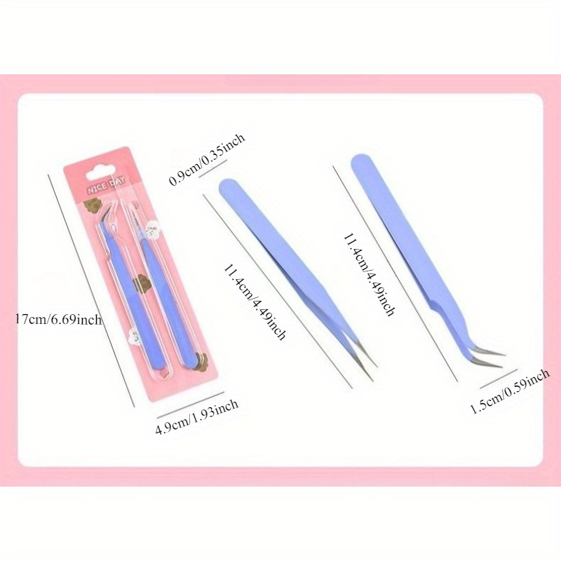 6pcs Tweezers Set - Angle and  - Jewelry Making Hand Tools recension och pris