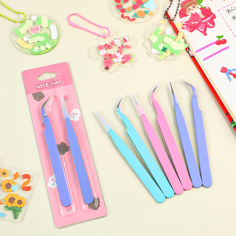 6pcs Tweezers Set - Angle and  - Jewelry Making Hand Tools recension och pris