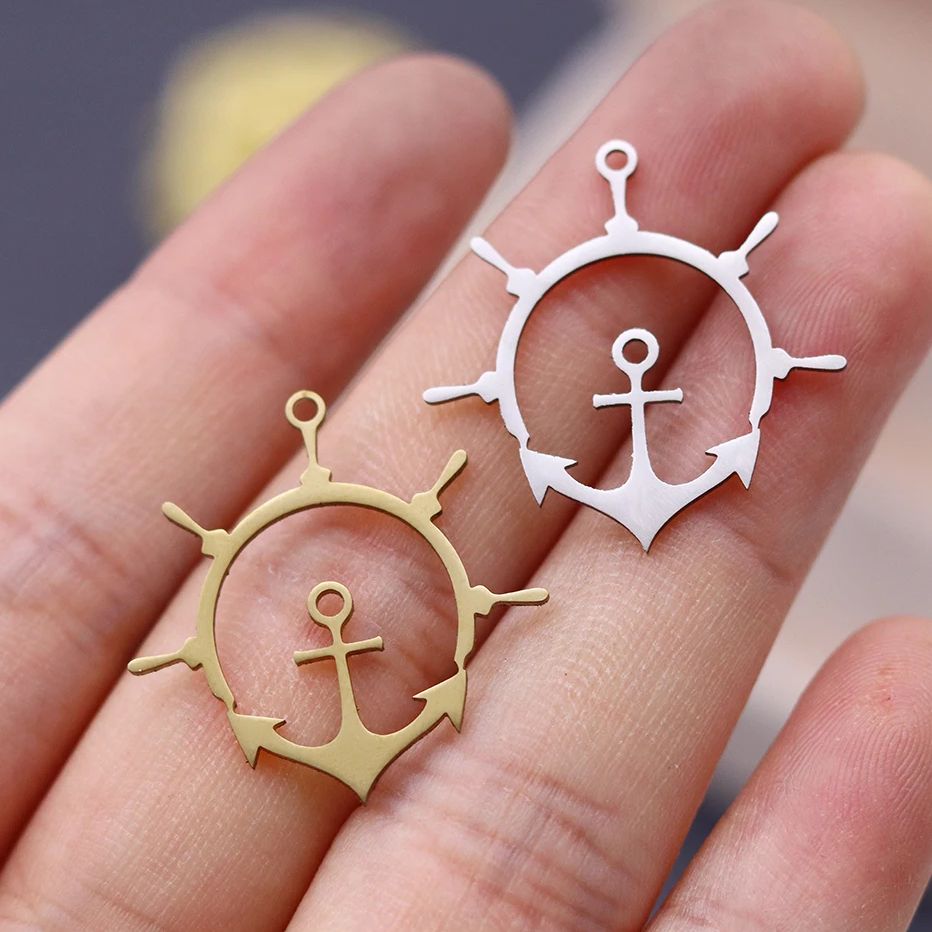 3pcs Compass Anchor Cross Stai - Jewelry Making Guide recension och pris