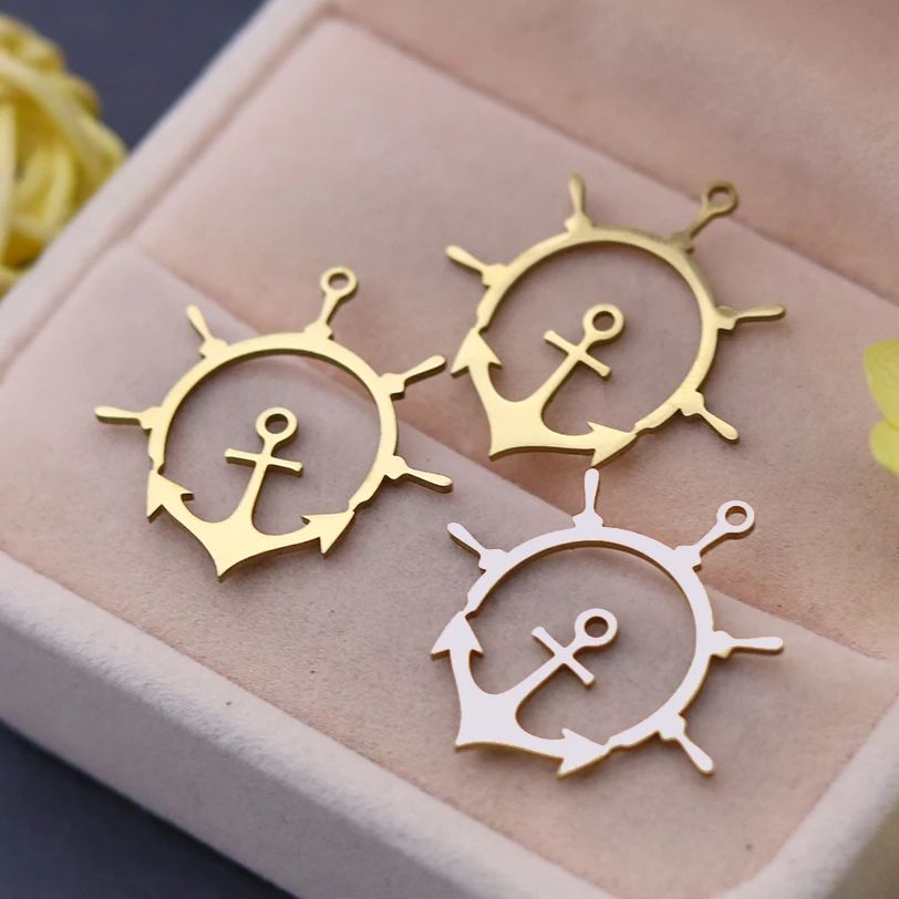 3pcs Compass Anchor Cross Stai - Jewelry Making Guide recension och pris