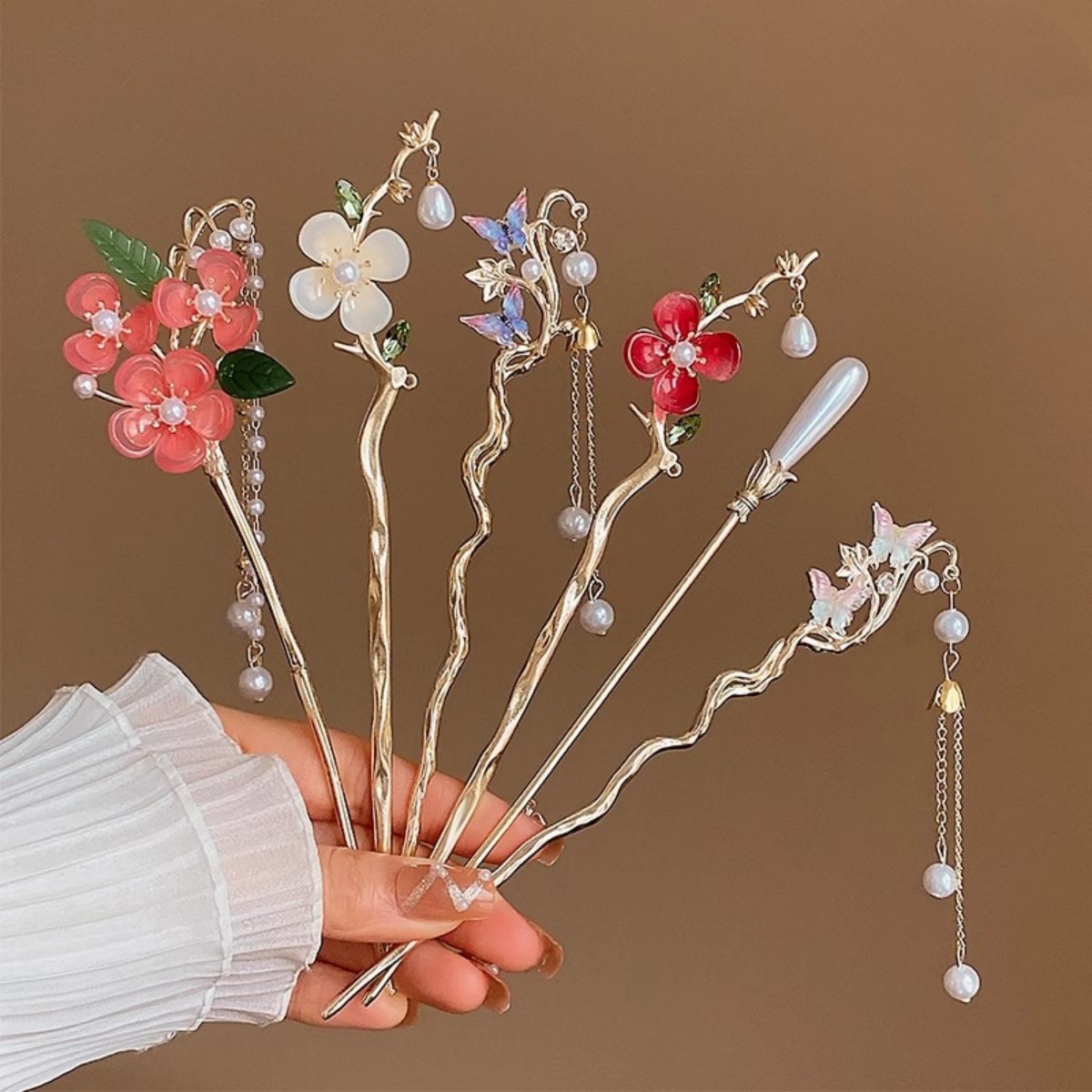 2025 New Flower Hairpin For Wo - Jewelry Making With Beads recension och pris