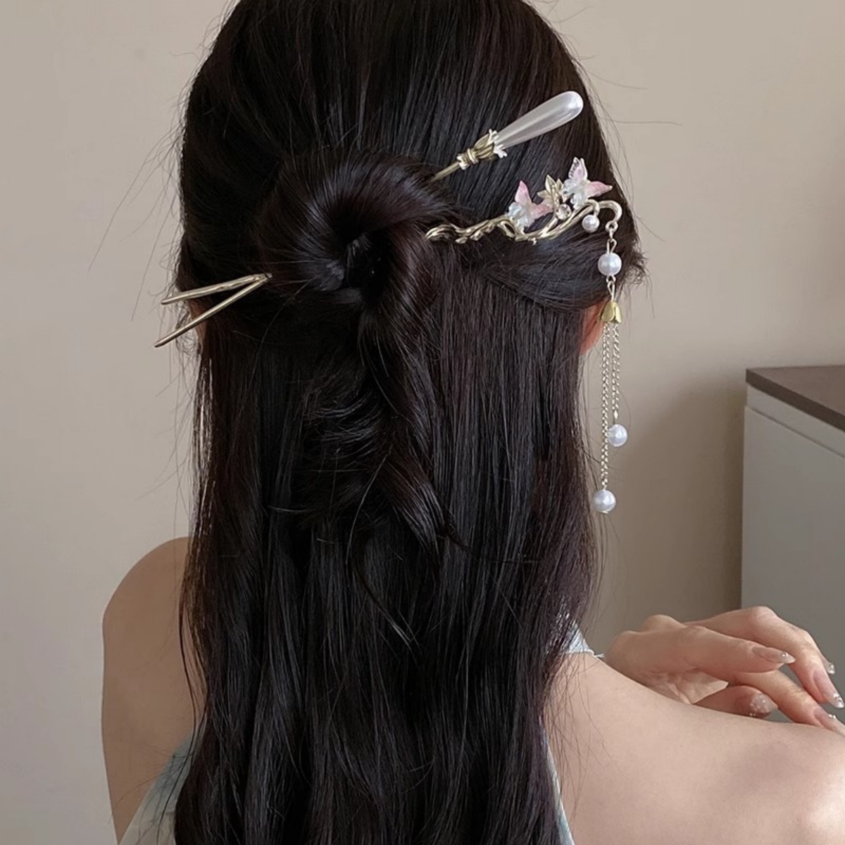2025 New Flower Hairpin For Wo - Jewelry Making With Beads recension och pris