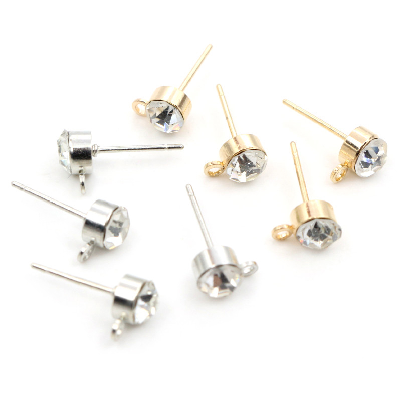 50pcs Stud Earrings Pins with  - Jewelry Making Pieces recension och pris